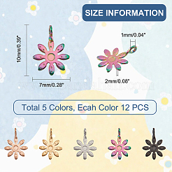 60 шт. подвески из нержавеющей стали 304 двух цветов&nbsp;STAS-NB0001-72