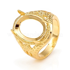 Долговечные оправы для колец-солитеров из латуни с покрытием KK-D160-03G-B