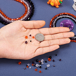 12 нитка 12 прозрачных стеклянных бусин в стиле Хэллоуина GLAA-TA0001-42