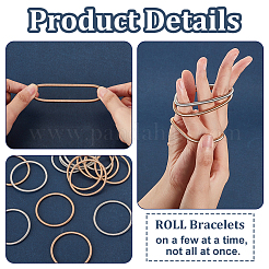 20шт. набор из 2-х цветных пружинных браслетов из стальной проволоки BJEW-OC0001-18