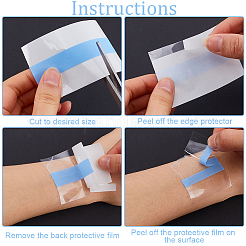 2 рулон 2 цвета 5м нетканый материал невидимая самоклеящаяся лента для груди AJEW-GF0008-87