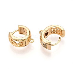 Латунный микропаве кубический цирконий кольцо серьги фурнитура&nbsp;KK-N261-49G