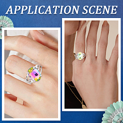 8 шт. латунные регулируемые компоненты кольца-солитера KK-SC0003-95