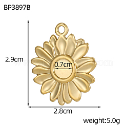 Подвески из нержавеющей стали 304 с оправой кабошон&nbsp;STAS-OY009-57G