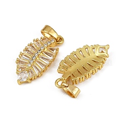 Подвески из латуни с покрытием из прозрачного кубического циркония&nbsp;KK-L236-04B-G