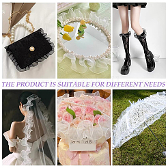 8 ярд полиэфирной плиссированной кружевной ленты OCOR-WH0078-159B