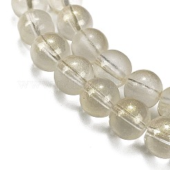 Brins de perles de verre transparent dépoli&nbsp;X1-GLAA-P065-8mm-01