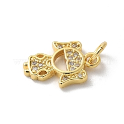 Латунные микро проложить кубического циркония подвески KK-P292-21C-G