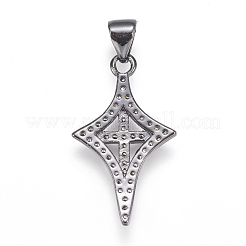 Латунные микро проложить кубического циркония подвески ZIRC-K073-32-01B