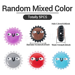 5 шт. разноцветные стеклянные бусины&nbsp;LAMP-TA0001-86