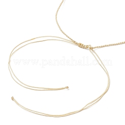 Регулируемые ожерелья из круглых бусин с ракушками и жемчугом NJEW-JN05328