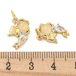 Подвески-русалочки из натурального белого нефрита KK-Q814-21G-02