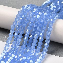 Имитация нефрита гальванических бисер пряди&nbsp;GLAA-F029-J4mm-C04