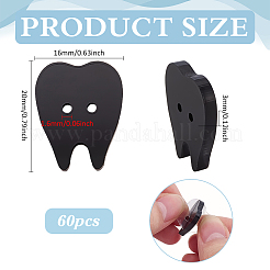 60шт акриловые пуговицы BUTT-PH0001-59B-02