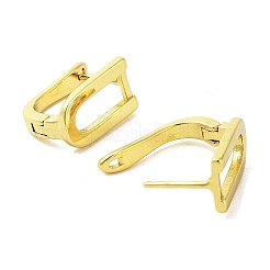 Aretes con letras de latón para mujer&nbsp;EJEW-A038-01U-G