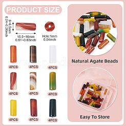 36 комплект из 9-х бусин натурального агата G-TA0002-75