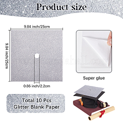 Квадратные наклейки на шапочку выпускника из блесток eva&nbsp;DIY-WH20053-05D