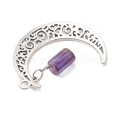 4 Stück 4 Stile natürlicher Apatit & Amethyst & Aquamarin & kanadischer Jade facettierte Säulenanhänger&nbsp;PALLOY-JF02970