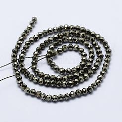 Природного пирита бисер нитей&nbsp;G-J369-19-3mm