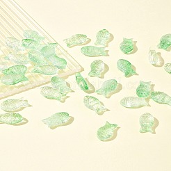50pcs perles de verre transparentes peintes à la bombe&nbsp;GLAA-FS0002-06F