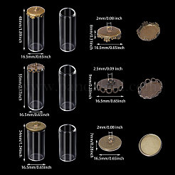 12 комплект 3 стилей стеклянных подвесок с латунными соединителями&nbsp;FIND-CA0009-38
