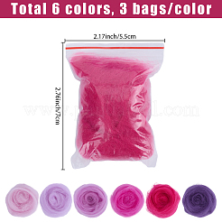 18 шт. 6-х цветная шерстяная ровница своими руками&nbsp;DIY-SP0005-80A