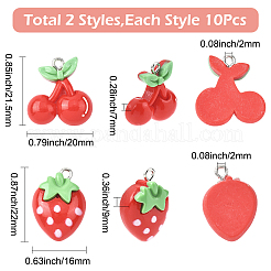 20шт 2 стиля непрозрачные подвески из смолы&nbsp;RESI-SC0036-65