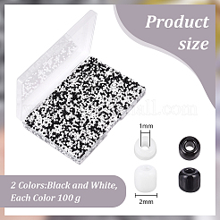 200 г 2 цвета 12/0 стеклянные круглые бусины SEED-PH0002-11A