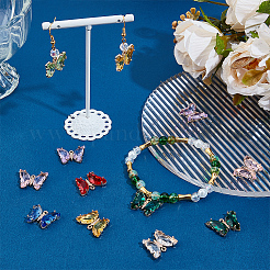 16шт 8 цвета стеклянные подвески GLAA-BBC0001-08