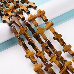 Природных тигровый глаз бисер нитей G-I337-01B