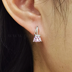 Треугольные серьги-кольца s925 из стерлингового серебра TY2897