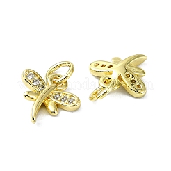 Покрытие стойки латунь микропаве прозрачные подвески из кубического циркония&nbsp;KK-R157-07G