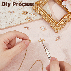 8шт 2 стиля латунные подвески с микропаве и кубическим цирконием&nbsp;KK-HS0015-64