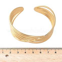 Браслеты-манжеты из нержавеющей стали 304 для женщин&nbsp;BJEW-U032-13G