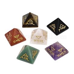 6 шт. Пирамидальные украшения из натурального обсидиана G-C186-06