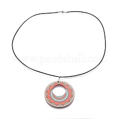 Деревянные подвесные ожерелья NJEW-JN02326-M