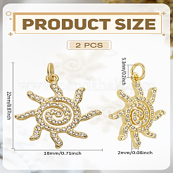 2 шт. Латунные подвески с микропаве&nbsp;ZIRC-LP0001-04