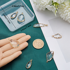 10 шт. 5 стиля подвески из латунного стекла KK-CN0002-70