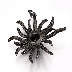 Латунные микро проложить кубического циркония подвески ZIRC-T004-21B