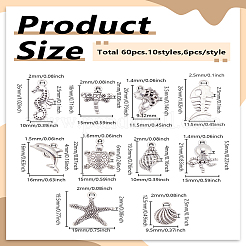 60шт 10 стиля подвески из сплава в тибетском стиле&nbsp;FIND-LP0003-15