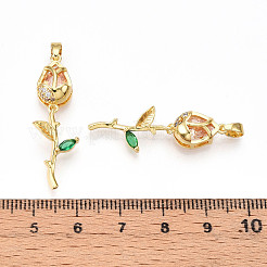 Латунные микро проложить кубического циркония подвески&nbsp;KK-N254-221G-02
