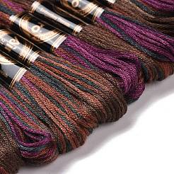 10 моток двухслойной полиэфирной нити для вышивания OCOR-K006-A04