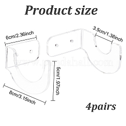 2 комплект акриловых держателей для бит для софтбола AJEW-GO0001-16