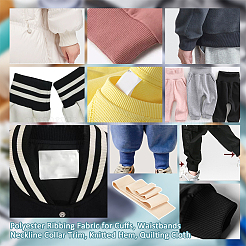 Ребристая ткань из полиэстера для манжет FIND-WH0032-59G