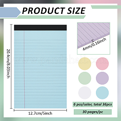 36 шт. 6-цветный бумажный блокнот&nbsp;AJEW-WA0001-35