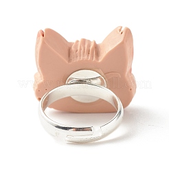 Регулируемые кольца из смолы 3d со смешанными животными RJEW-JR00428-M