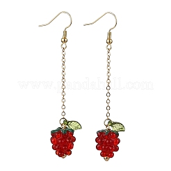 Серьги-кисточки ручной работы в технике лэмпворк&nbsp;EJEW-TA00658