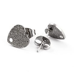 Фурнитура для сережек-гвоздиков из нержавеющей стали марки 304 EJEW-O104-07P