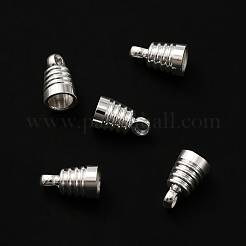 真鍮ペンダント保釈  鉛フリー＆カドミウムフリー  925銀メッキ  8.5x5mm  穴：1.6mm&nbsp;KK-O143-46S
