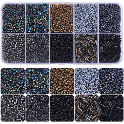 100g 10 Arten Glas Saatperlen&nbsp;SEED-PA0001-47